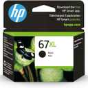 HP 67XL Black High-yield Ink Cartridge | Works with HP DeskJet 1255, 2700, 4100 Series, HP ENVY 6000, 6400 Series | Eligible for Instant Ink | One Size | 3YM57AN