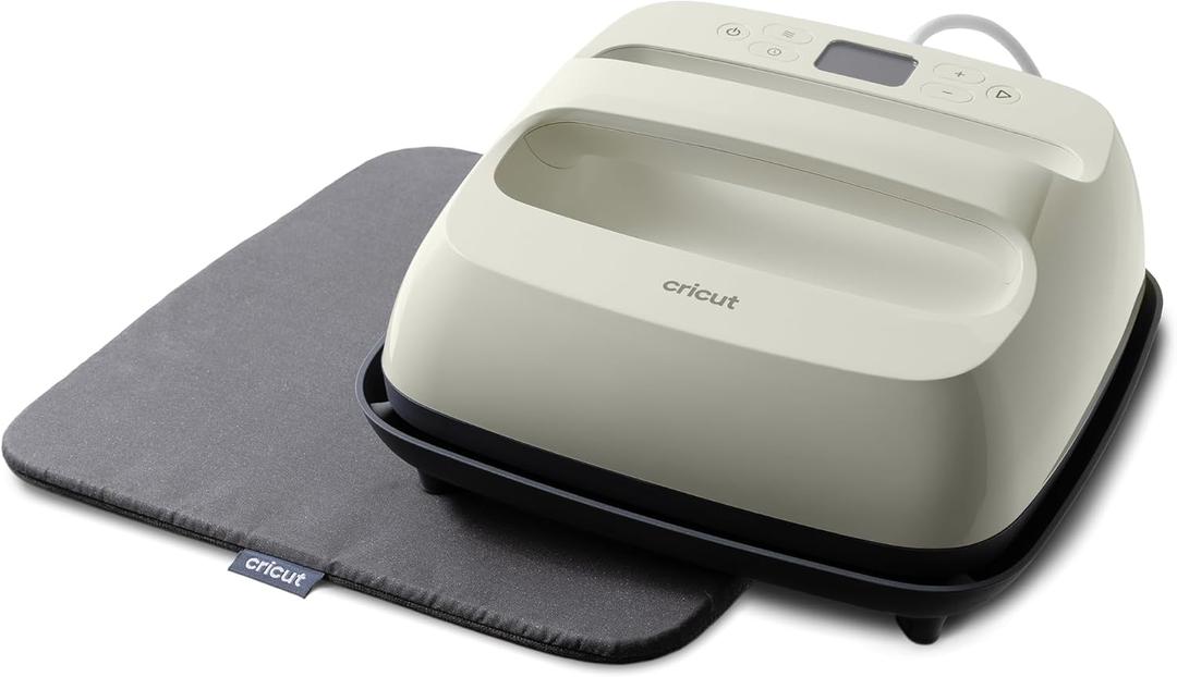 Cricut EasyPress 2 (SE) 9 in x 9 in Heat Press + Cricut EasyPress Mat, 12 in x 12 in - Heat Transfer Machine for T-Shirts, Tote Bags, Baby Clothes, Decor, & More - Easy to Use - Taupe