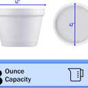 Mr Miracle Foam Bowl with Lid for Hot and Cold Foods 8 Ounce Disposable Soup Container with Vented Lid, Great for Ice Cream, Yogurt, Soup, Takeout [50 pack]