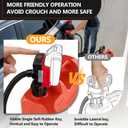 5GPM Cordless Fuel Transfer Pump,Auto-Stop & Hand Nozzle, Compatible with DeWalt 20V & Milwaukee 18V Batteries, 51'' hose,Vertical Operated Gas Can Pump for Diesel,Gasoline(Bare Tool)
