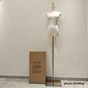 Adjustable Female Dress Form Mannequin with Golden Metal Stand for Clothes Window Display