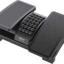 Mount-It! Ergonomic Footrest, Tilt Adjustable Individual Platforms, Height Adjustable Foot Rest with Massage Surface, Under Desk Foot Stool for Office, Leg Support and Improved Posture, Black