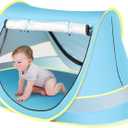 Baby Beach Tent, Pop Up Toddler Travel Bed for Boys or Girls, Sun Shade for Toddler Camping, Infant Portable Sun Shade, Summer Beach Baby(48"L x 32"W x 23"H)