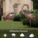 Kircust Crane Garden Sculptures & Statues Heron Decoy Large Size Metal Birds Yard Art Standing Vintage Brass Heron Lawn Ornament Outdoor Decorations 37 Inches Set of 2