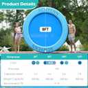 ACWYENN Inflatable Water Hammock Floats for Adults Round Floating Ring Hammock for Lake Pool Beach (8FT Blue)