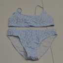 SweatyRocks Women's 2 Piece Bikini Set Ditsy Floral Print High Cut Bathing Suit Beachwear (Medium, Blue)
