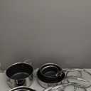 Deluxe 13 Piece Hybrid Ceramic Nonstick Stainless Steel Cookware Set-5 Piece Frying Pan Set, 6 PC Pot Set, 3.7QT Deep Saut Pan&Lid, Induction Ready, Stay Cool, PFOA Free Compatible with All Cooktops