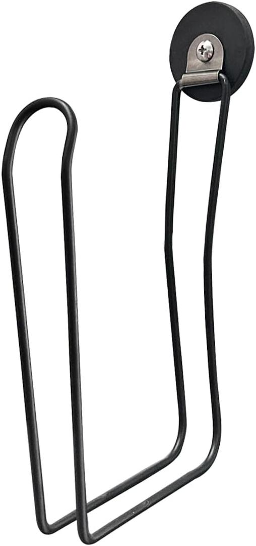 1Pcs Magnetic Paper Towel Holder,Hanging Paper Towel Holder,Black Towel Rack, Can Be Attached to Any Metal Surface, Kitchen, Bathroom, Campingindoor and Outdoor Use