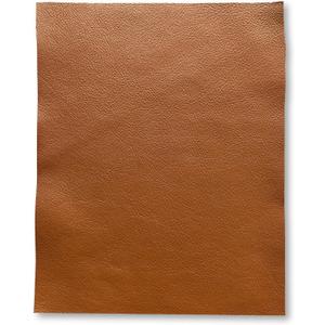 Natural Grain Cow Leather: 8.5'' x 11'' Pre Cut Leather Pieces (Cognac, 1 Piece)