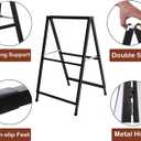 YDisplay A Frame Sidewalk Sign 24x36 inches Sandwich Board Signs Outdoor Heavy Duty Double-Sided, including 2 Anti-Glare Covers & Corrugated Boards for Business Indoor Outdoor, Black