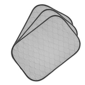 Pet Magasin Highly Absorbent Reusable Washable Pet Pads for Crate or Training with Waterproof Bottom (Pack of 3) (Pack of 3) (Grey, 21x15 Inch)