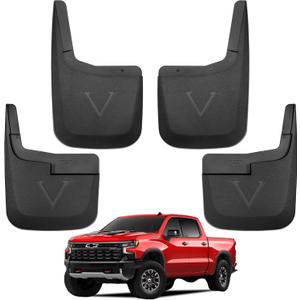 Mud Flaps for Trucks | Fits 2015-2020 Ford F150 Without Fender Flares, Front & Rear Splash Mud Guards, 4PC-Black