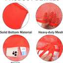 Mesh Tote Beach Bag For Women Fairycore Hobo Bag,Shoulder Bag Casual Crochet Bags Orange