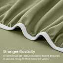 GOKOTTA Full Size Fitted Sheet Only with Elastic Corner Straps, Deep Pocket for 10-15 Inch Mattress - Hotel Quality Double Brushed Microfiber - Soft, Breathable, Non Pilling, Wrinkle Free -Olive Green