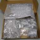 Soulchen 172 Pcs Crystal Christmas Tree Decoration Set Snowflake Icicle Hanging Ornament 21 Style Christmas Decor for Tree Wreath Door with Topper Star Ribbon Flowers for Holiday and Home Decoration