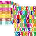 318 Pieces 24 Sheets Letter Stickers,Self Adhesive Vinyl Waterproof Mailbox Numbers Stickers,Alphabet Number Stickers for Mailbox,Window,Door,Sign,Address Number,Business(2 Inch) (Colorful)