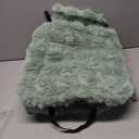 Luxury Thickened Plush Car Seat Cushion Set,Soft Fluffy Protector Warm Faux Rabbit Fur Non-Slip Front and Back Seat Covers (Green,6pcs)