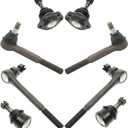 TRQ Front Steering & Suspension Kit Ball Joint Tie Rod Compatible with Chevrolet GMC