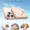 TORRAS 10000mAh Magnetic Portable Charger Power Bank for iPhone, Fast Charging Travel Essential Wireless Battery Pack OStand Compatible with Magsafe, i Phone 16 Pro Max,Pro,15,14,13,12, Rose Gold