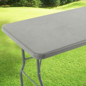 LURKA Rectangle PU Leather Table Cover/Tablecloth with Elastic Fitted Edge  Waterproof, Oil-Proof, Scratch-Resistant, Wipeable Protector for Dining, Kitchen, Outdoor Picnic, Party (Silver, 4FT) (48" x 30" (Rectangular))