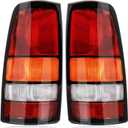 Tail lights Assembly Compatible with 1999-2002 Chevy Silverado 1500 2500 3500 HD 1999-2006 GMC Sierra,  Rear Light Taillights Replacement for GM2800186 GM2801186 (Black Border)