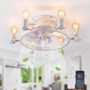 Garwarm Ceiling Fans with Lights and Remote,20 Inch Low Profile Flush Mount Ceiling Fan with Light for Bedroom,Kitchen(6 Speed,Timing)-White and Gold Garwarm Ceiling Fans with Lights and Remote,20 Inch Low Profile Flush Mount Ceiling Fan with Light for Bedroom,Kitchen(6 Speed,Timing)-White and Gold