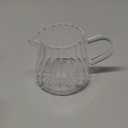 5 oz Clear Glass Pitcher for Milk and Creamer, Mini Beverage Jug with Handle and Pour Spout, Small Serving Container for Coffee, Syrup, Juice and Daily Kitchen Use