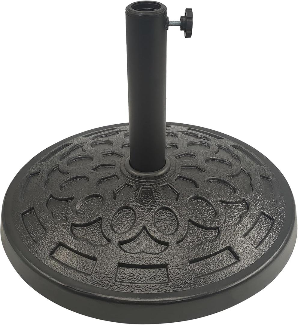 T&Jero 29 lb Round Heavy Duty Patio Market Table Umbrella Base Stand Weight for Outdoor, Black
