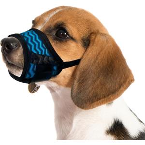 Dog Muzzle for Dogs to Anti & Prevent Biting Barking Chewing, Soft Grooming Muzzle for German Shepherd with Adjustable Strap (Blue, XL Snout(8.7''-10.2''))