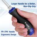 WORKPRO Magnetic Screwdriver Set 12-Piece, Go-Thru Screw Driver Set Kit with Wall Mount Rack, Includes Slotted & Phillips Screwdrivers, Magnetic Screwdriver with Magnetizer Demagnetizer Tools