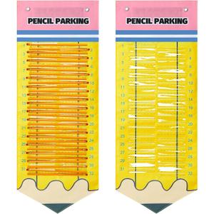 Pencil Dispenser Parking Pocket for Classroom Magnetic Pencil Hanging Chart Organizer Anchor Holder for 2025 Back to School New School Years Teacher Must Have Party Favors Classroom Supplies