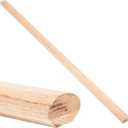 CroBlissful 1 Pack 4 ft Red Oak Modern Style Straight Wood Handrail for Stairs, Oval Stair Railing Indoor, Modern Traditional Stair Remodel