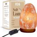 POHS 7 Inches,4-5 lbs, 100% Authentic Natural Himalayan Pink Salt Lamp, Hand Crafted Wooden Base, with on & Off Switch