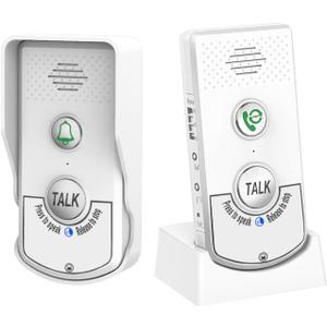 Doorbell Intercoms System for Home, 2 Way Room to Room Door Intercom Wireless with Long-Lasting Rechargeable System, Communication Devices for House Office Classroom with FCC/CE Certified