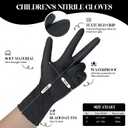 Kids Disposable Gloves for 4-8 Years, 5Mil Small Black Nitrile Gloves for Work, Cleaning, Cooking, GardeningLatex-Free and Powder-Free(XS,50PCS)