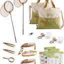 ROBUD Dual Kids Explorer Kit, Bug Catcher Kit with Bags Kit, Green Outdoor Exploration Set for Camping, Montessroi Toy for Kids Coming Closer to Nature，WRP29