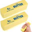 4 x Slow Rising Butter Squishy, Food Stress Balls for Adulds Anxiety Relief Squishies Soft Fidgets for ADHD Gifts Office School(1 Pcs Butter Stick)