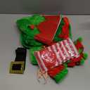 SOMSOC 7 Pack Kids Christmas Elf Costume Set Boys Velvet Elf Dress Up Santa's Helper Costume Xmas Festive Outfit, 8-10 Years