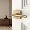 Asidrama ZR01-097Z 8 Pack Privacy Door Handles with Lock, Champagne Bronze Door Handles Interior for Bedroom or Bathroom