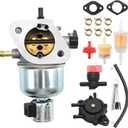 15003-7081 Carburetor & Fuel Pump Kit for Kawasaki FH541V FH580V FR600V FS600V Engine, Fits John Deere X300 X300R, Replaces 15004-7060 15004-7053 15004-0822