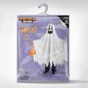 Spooktacular Creations Ghost Costume for Kids with Pumpkin Basket, Scary Halloween Costume for Boys (White)