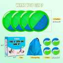Toss and Catch Ball Game Set, 4 Paddles and 4 Balls Outdoor Paddle Catch Game for Kids, Backyard Beach Pool Yard Toy, Summer Birthday Gift for Boys Girls Ages 4-12