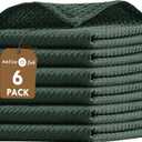 Native Fab 6 Pack Waffle Dish Cloths - 100% Cotton, Absorbent, Quick Drying & Soft Towels for Cleaning, Cooking & Baking - Ideal for Home, Restaurants & Cafes - 12x12 Inches - Olive Green