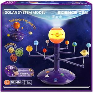 Science Can Solar System for Kids, Talking Astronomy Solar System Model Kit, Planetarium Projector with 8 Planets STEM Space Toys for 3 4 5+ Years Old Boys Girls