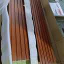 VESLARA 8-Pack WPC Wall Panels 118 x 6.3 3D Slat Wall Panel Acoustic Wall Paneling for Interior Wall Decor TV Background Kitchen Bedroom Teak