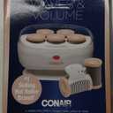 Conair Double Ceramic Hot Rollers for Long, Medium & Short Hair, 5 Ceramic Flocked 1-Inch Heated Hair Rollers with Clips, Hot Curlers for Women, Volume & Curls, Dual Voltage, Pink/White