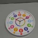 Kids Wall Clock - Non-Ticking, Battery-Operated Time Teaching Clock for Kids, Ideal for Children’s Bedrooms, Playrooms, and Stylish Home Décor – White, 12 Inch