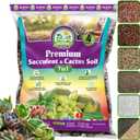 DUSPRO Succulents Soil Potting Mix  7 in 1 Ingredients Well-Draining, Nutrient-Rich Cactus Potting Soil for Succulents and Cacti, Indoor & Outdoor Use, Ready to Use, Supports Healthy Root Growth, 4QT