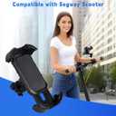 Phone Holder Compatible with Segway Ninebot-for Scooter,Bike,and Motorcycle,Shockproof and Anti-Shake,Handlebar Clamp,Black