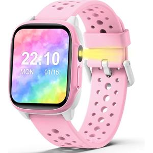 meoonley Kids Watch with 140 Sports Modes,1.5" Kids Fitness Tracker, Girls Smart Watch, No APP/Phone Required, Sleep Monitor, Heart Rate, Puzzle Games, IP68 Waterproof,Gifts for Girls Teens Aged 6-15, Pink